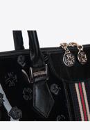 Patent leather monogram tote bag, black, 34-4-238-1, Photo 4