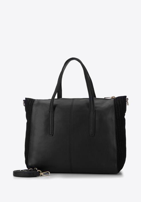 Leather tote bag, black, 93-4E-212-N, Photo 2