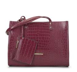 Сумка з екошкіри croco з гаманцем 93-4Y-220-2