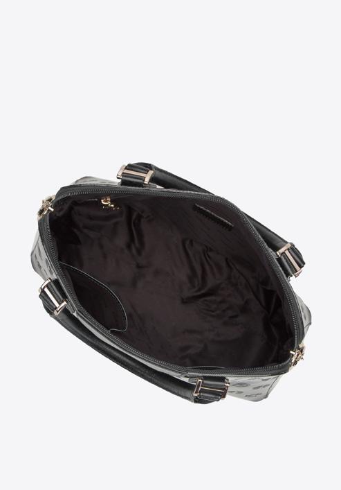 Patent leather monogram tote bag, black, 34-4-237-1, Photo 3