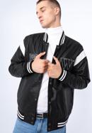 Leather varsity jacket, black-white, 97-09-203-43-L/XL, Photo 25