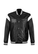 Leather varsity jacket, black-white, 97-09-203-43-L/XL, Photo 30