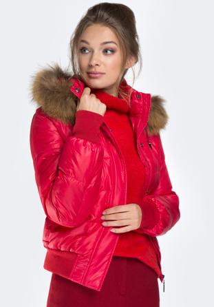 Women's coat, red, 87-9D-404-3-L, Photo 1