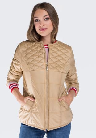 Women's jacket, light beige, 87-9N-101-9-S, Photo 1