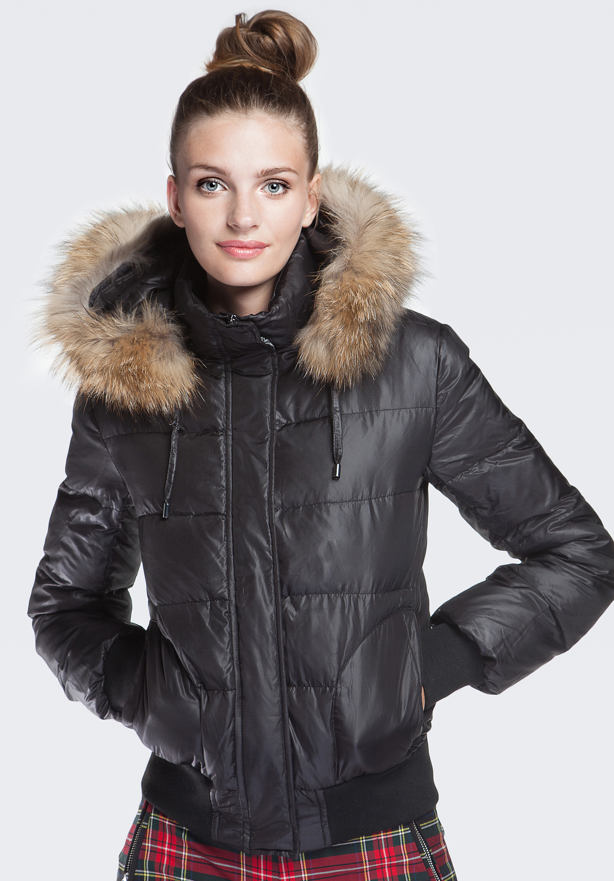 Women's coat, black, 87-9D-404-1-S, Photo 1