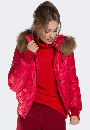 Women's coat, red, 87-9D-404-3-L, Photo 1