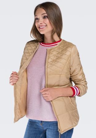 Women's jacket, light beige, 87-9N-101-9-S, Photo 1