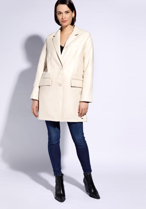 Women's jacket, ecru, 96-9P-106-1-L, Photo 4