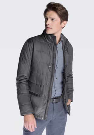 Men's jacket, grey, 87-9N-451-8-S, Photo 1