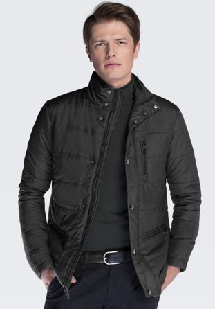Men's jacket, black, 87-9N-451-1-S, Photo 1