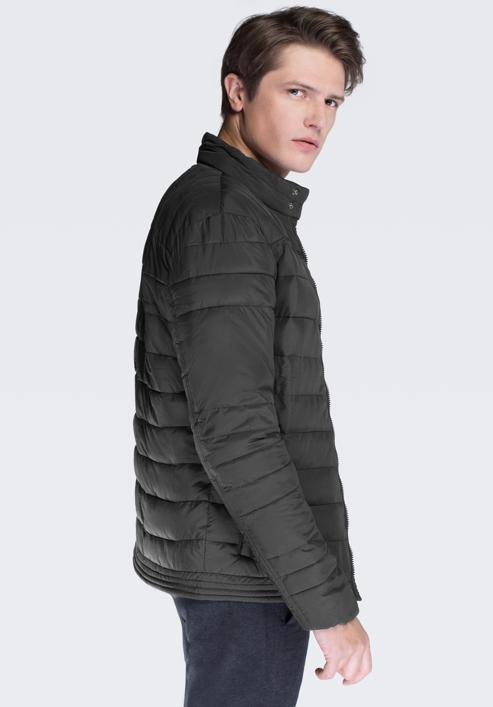 Men's jacket, black, 87-9N-450-1-S, Photo 4