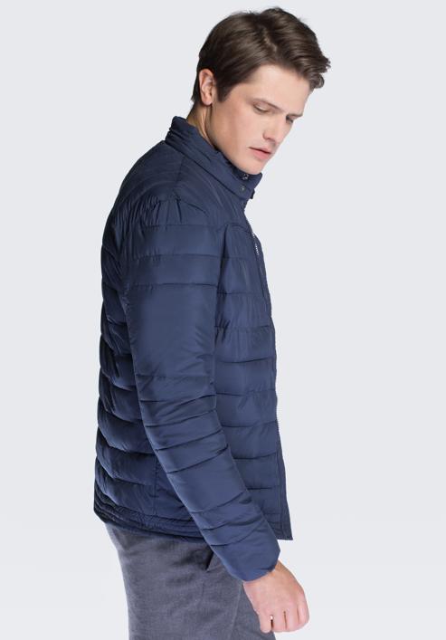 Men's jacket, navy blue, 87-9N-450-1-S, Photo 4