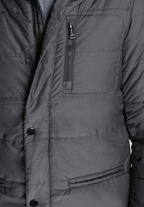 Men's jacket, grey, 87-9N-451-8-S, Photo 5