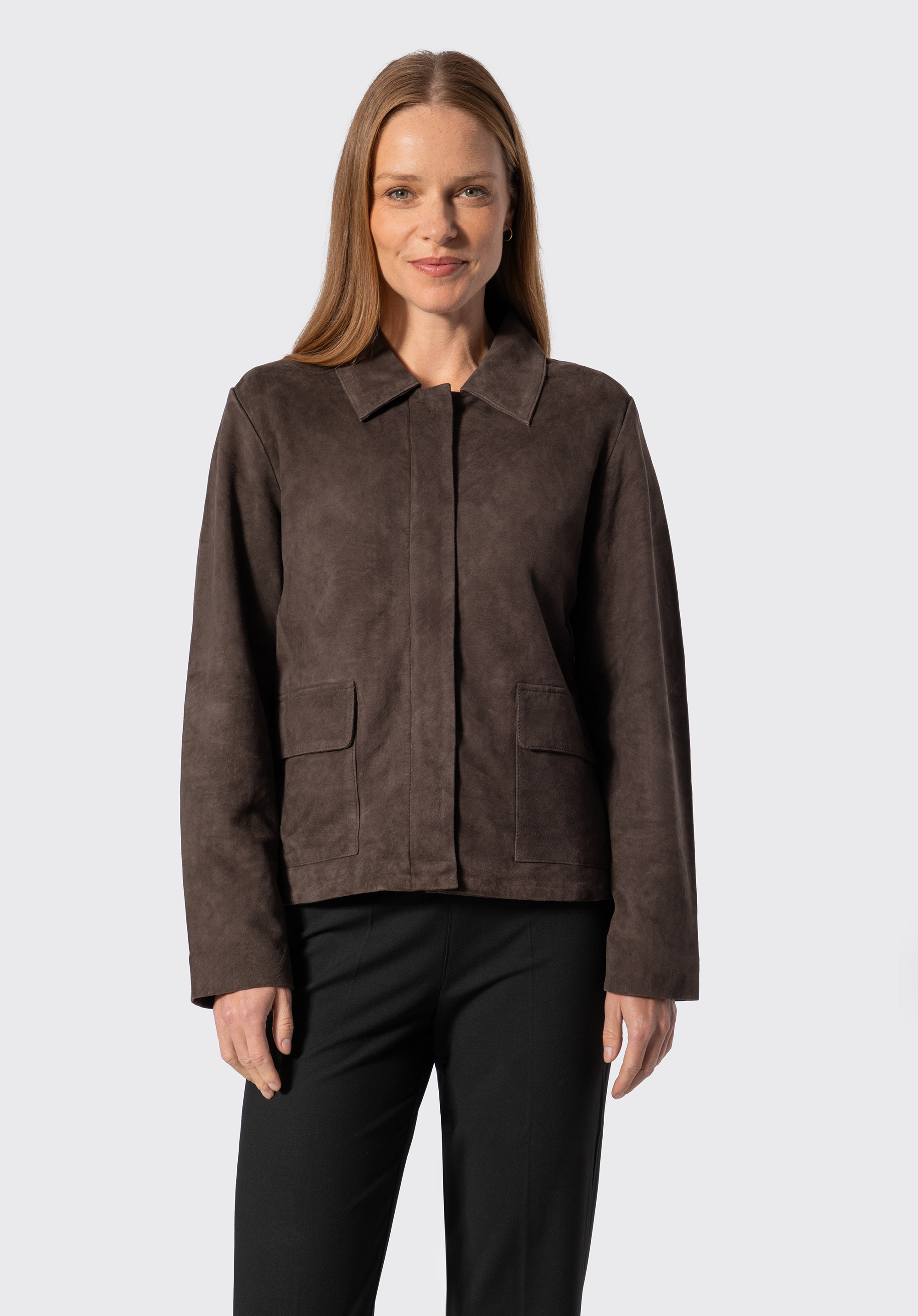 Women’s suede jacket, brown, 103-09-406-4-L, Photo 1