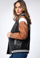 Leather varsity jacket, black-brown, 97-09-203-15-L/XL, Photo 10