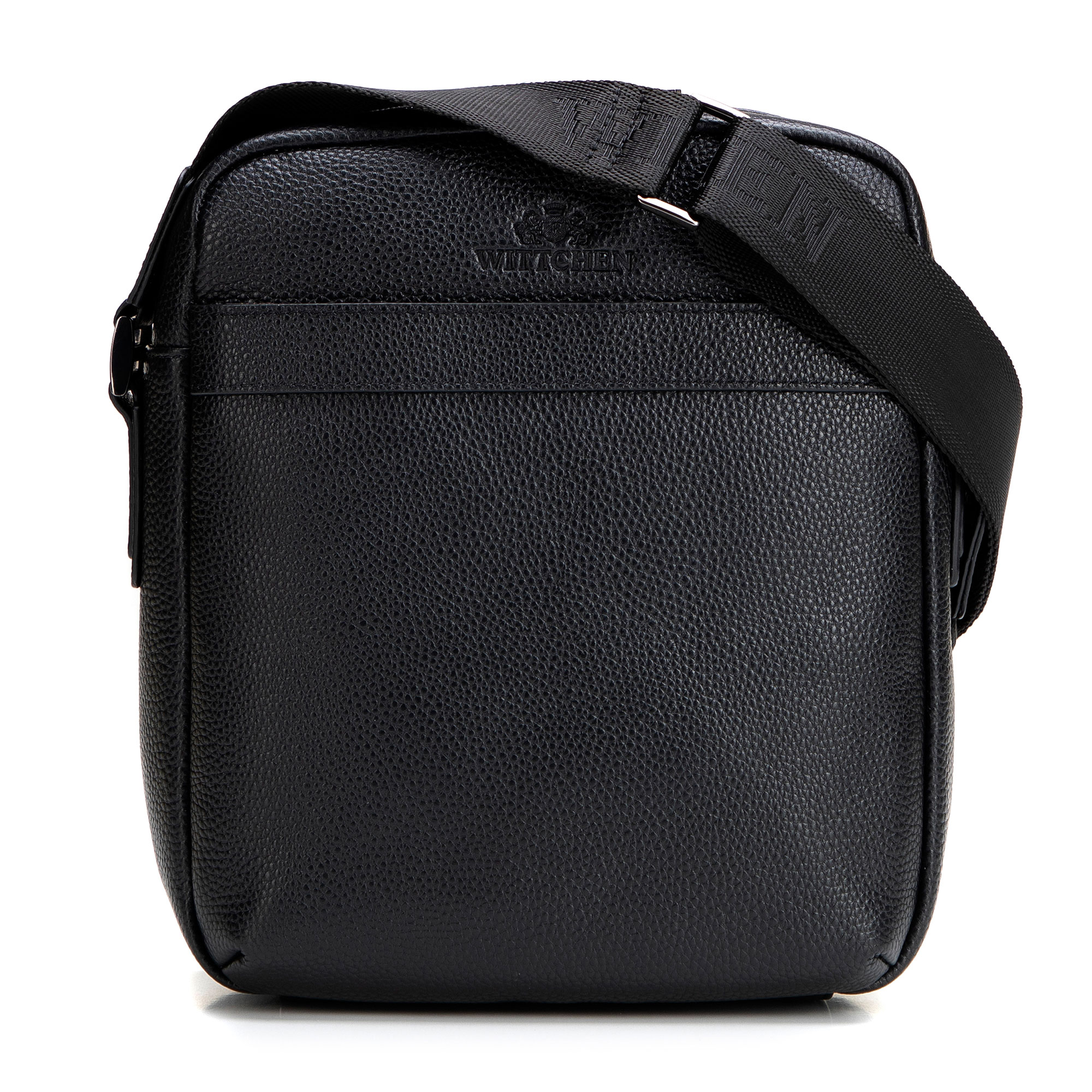 Pánska kožená crossbody taška so zrnitou textúrou čierna 29-4U-306-1, Vyberte variant čierna
