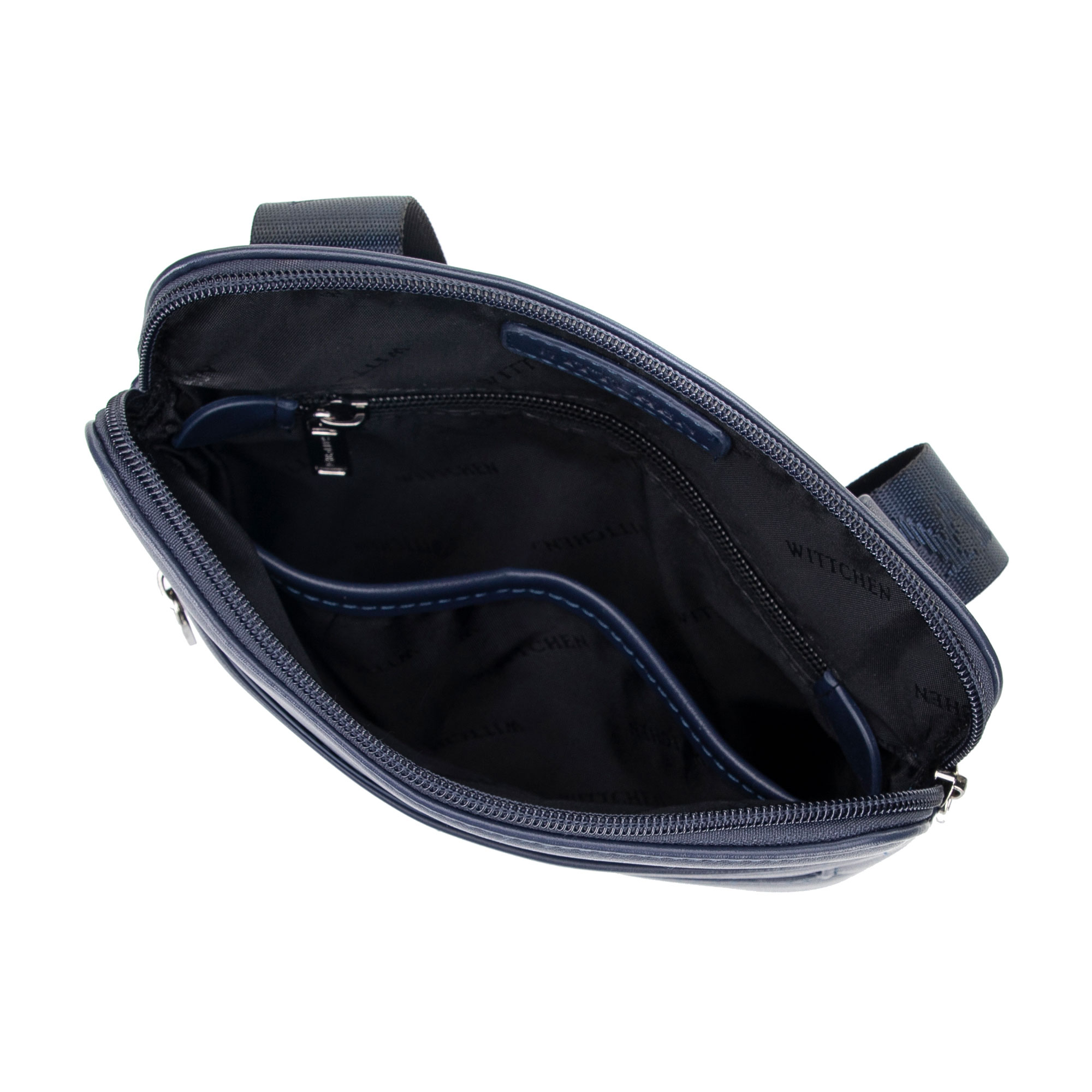 Pánska kožená crossbody taška modrá 100-4P-908-7, Vyberte variant granatová