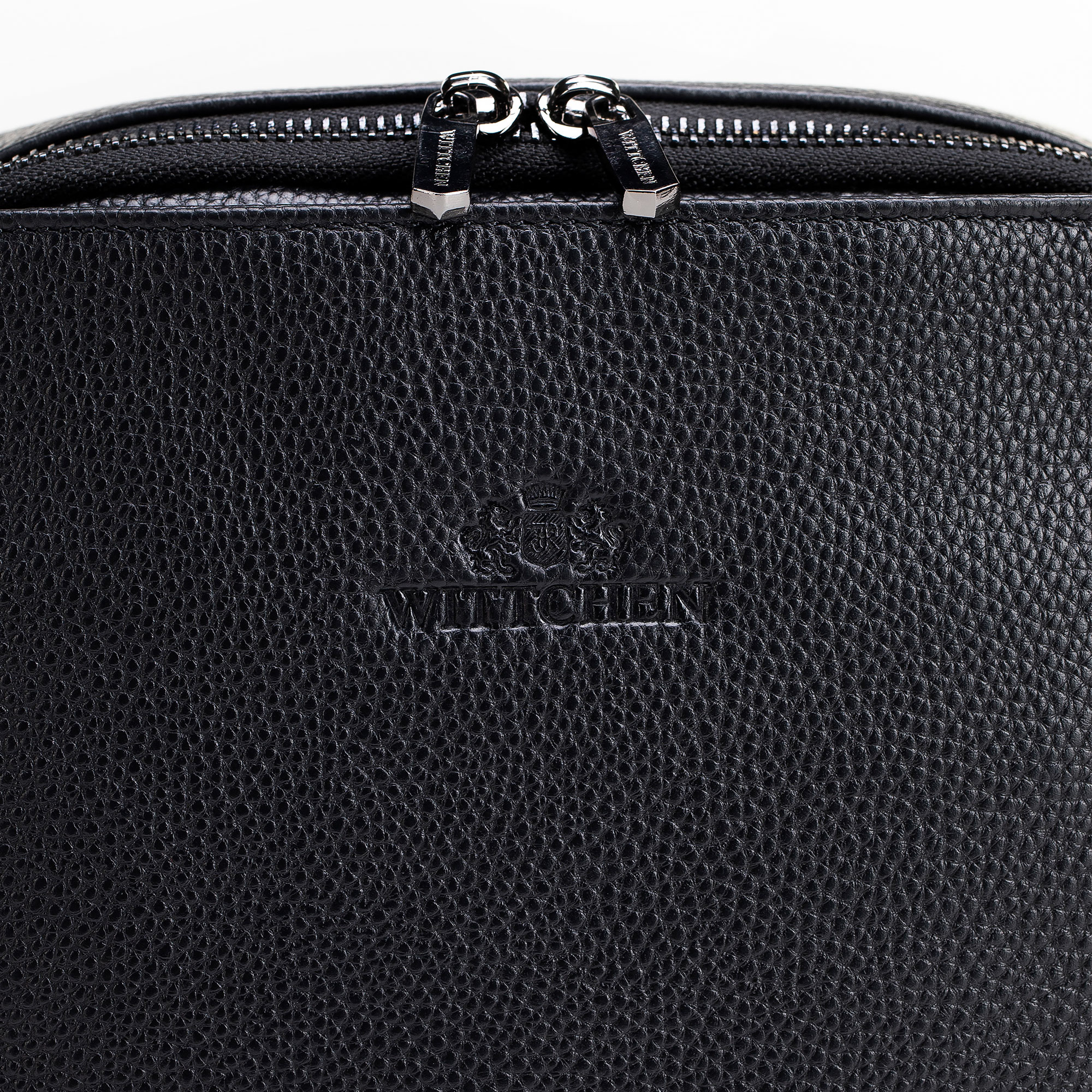 Pánska kožená crossbody taška so zrnitou textúrou čierna 29-4U-309-1, Vyberte variant čierna