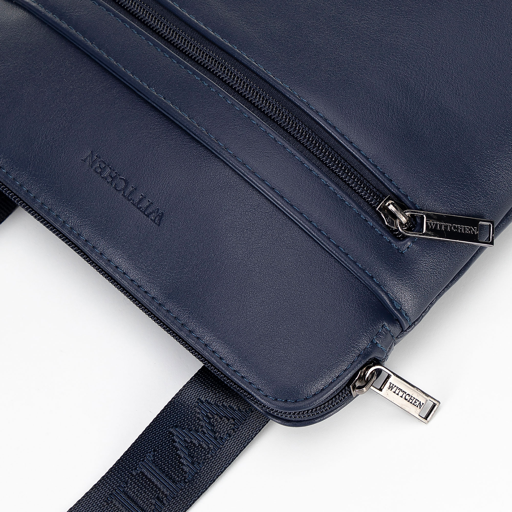 Pánska kožená crossbody taška modrá 100-4P-908-7, Vyberte variant granatová