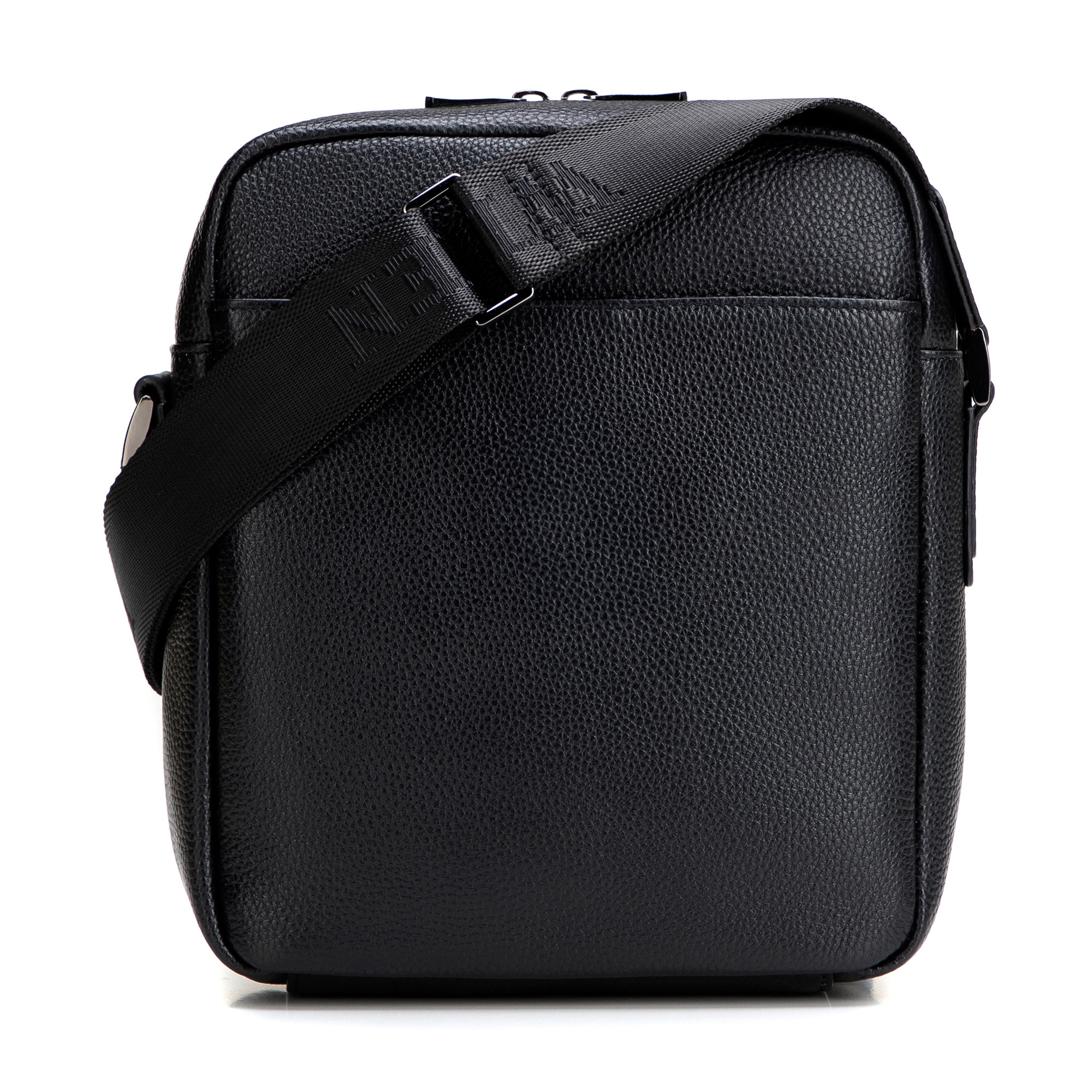 Pánska kožená crossbody taška so zrnitou textúrou čierna 29-4U-306-1, Vyberte variant čierna