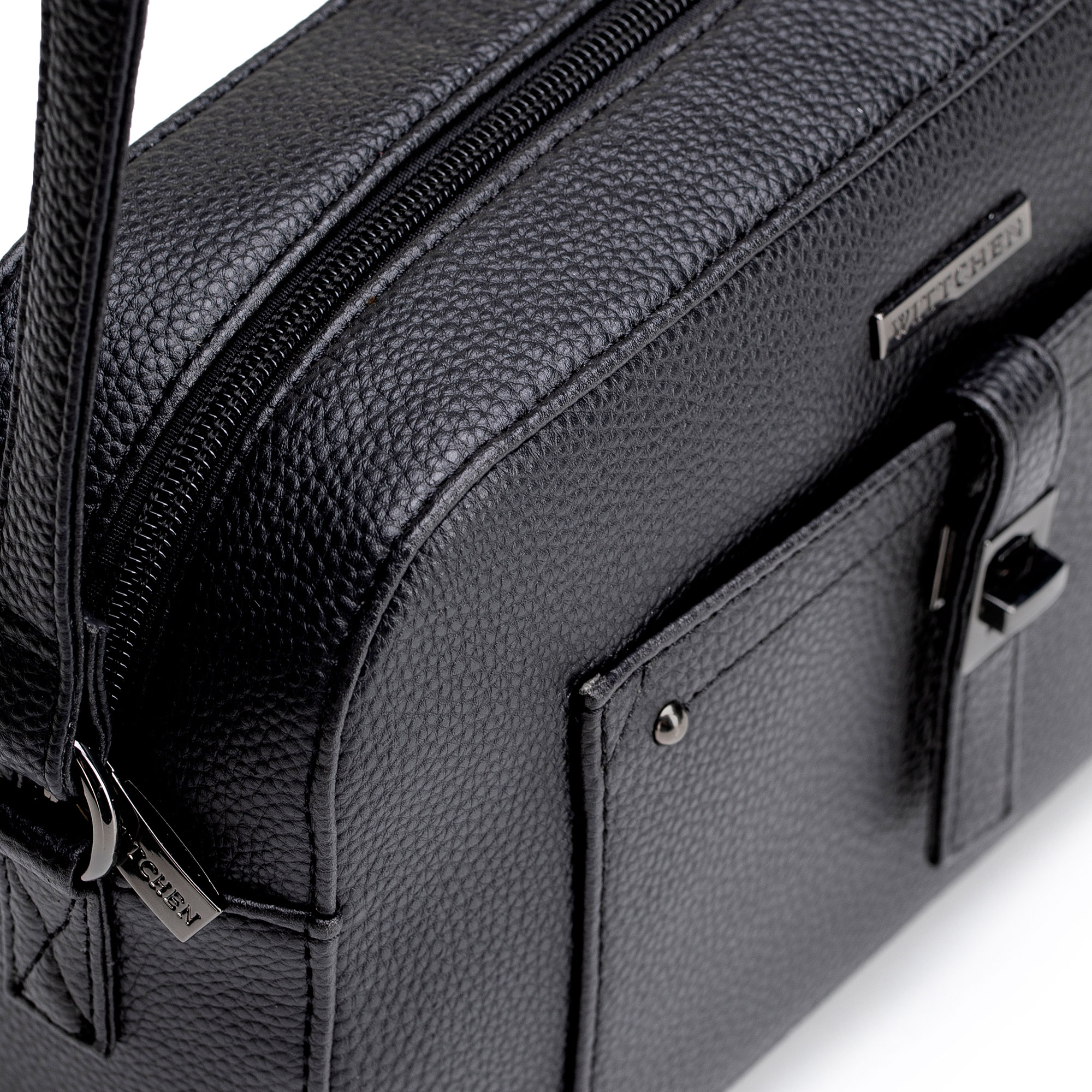 Čierno-grafitová crossbody kabelka z imitácie kože s prešívaním a ozdobnými cvokmi 29-4Y-001-BG1, Vyberte variant čierno-grafitová