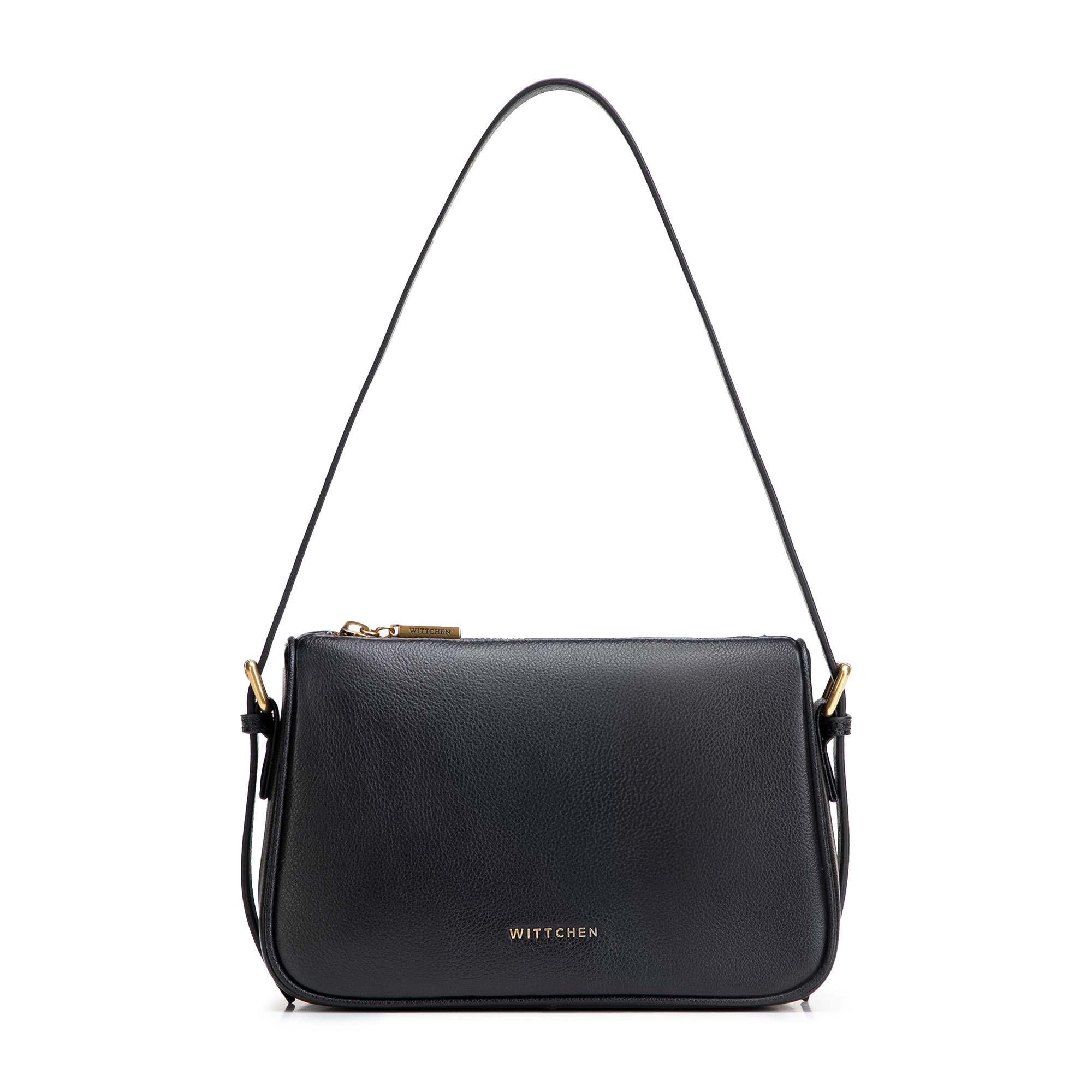 Čierna crossbody kabelka z prírodnej kože 102-4E-618-1, Vyberte variant čierna