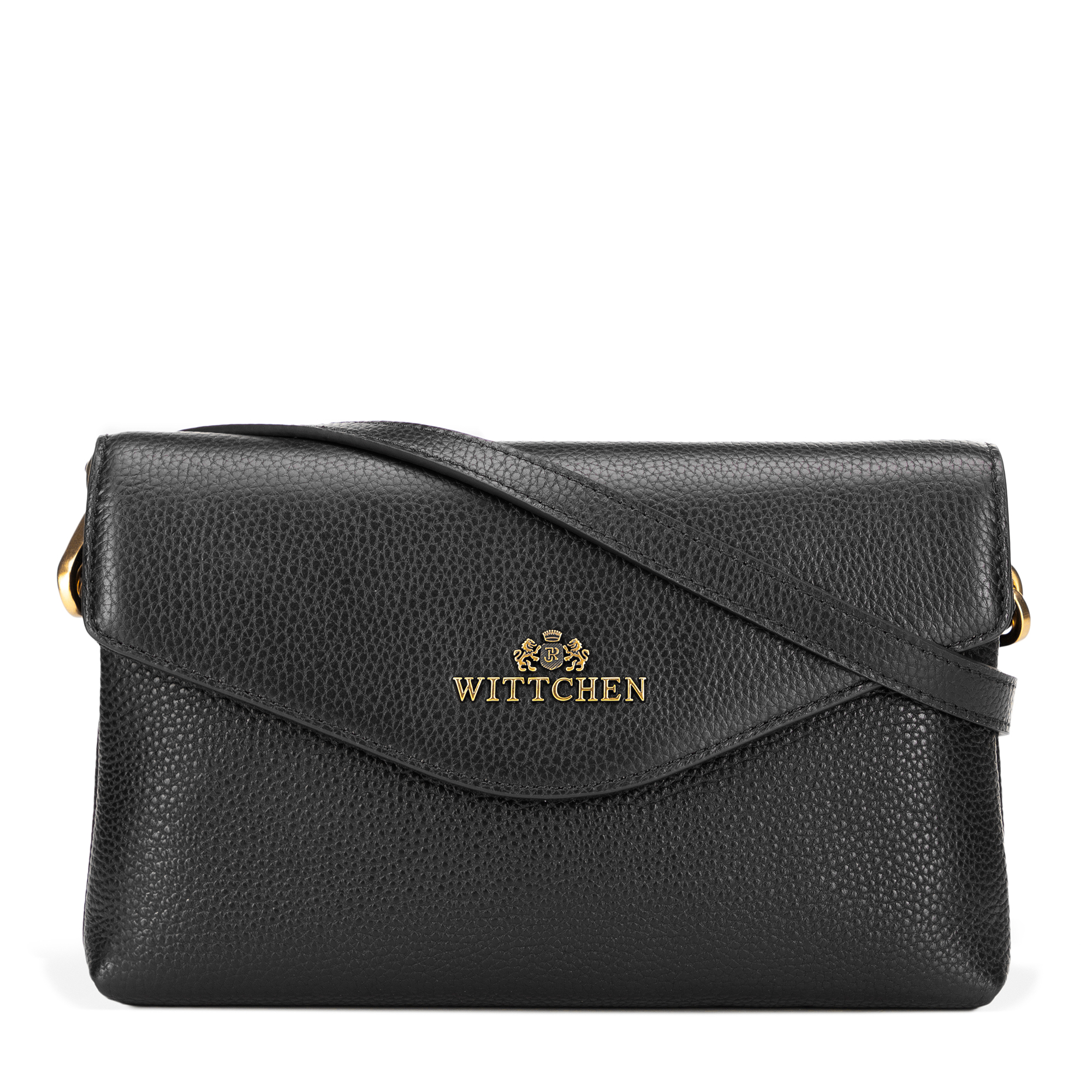 Dámska čierna kožená crossbody kabelka – klasická elegancia 101-4E-610-1