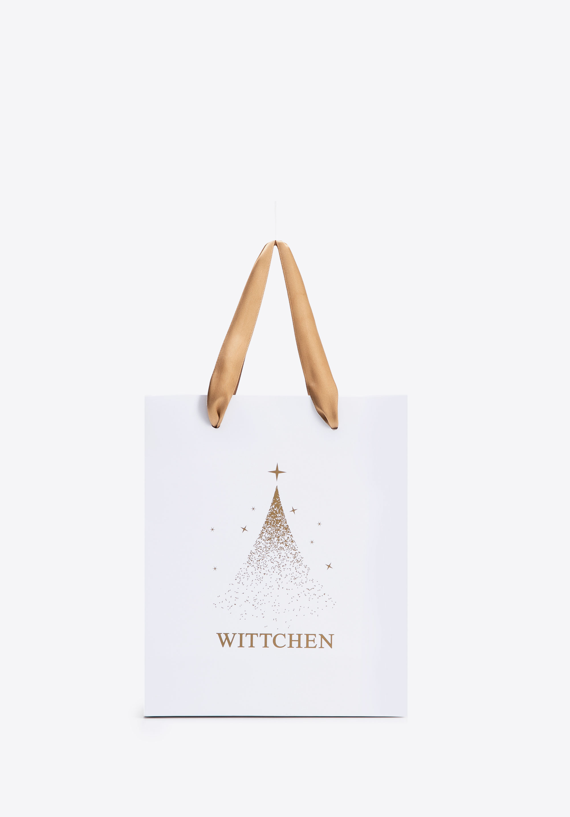 Small gift bag, white-gold, TORBA-1P, Photo 1