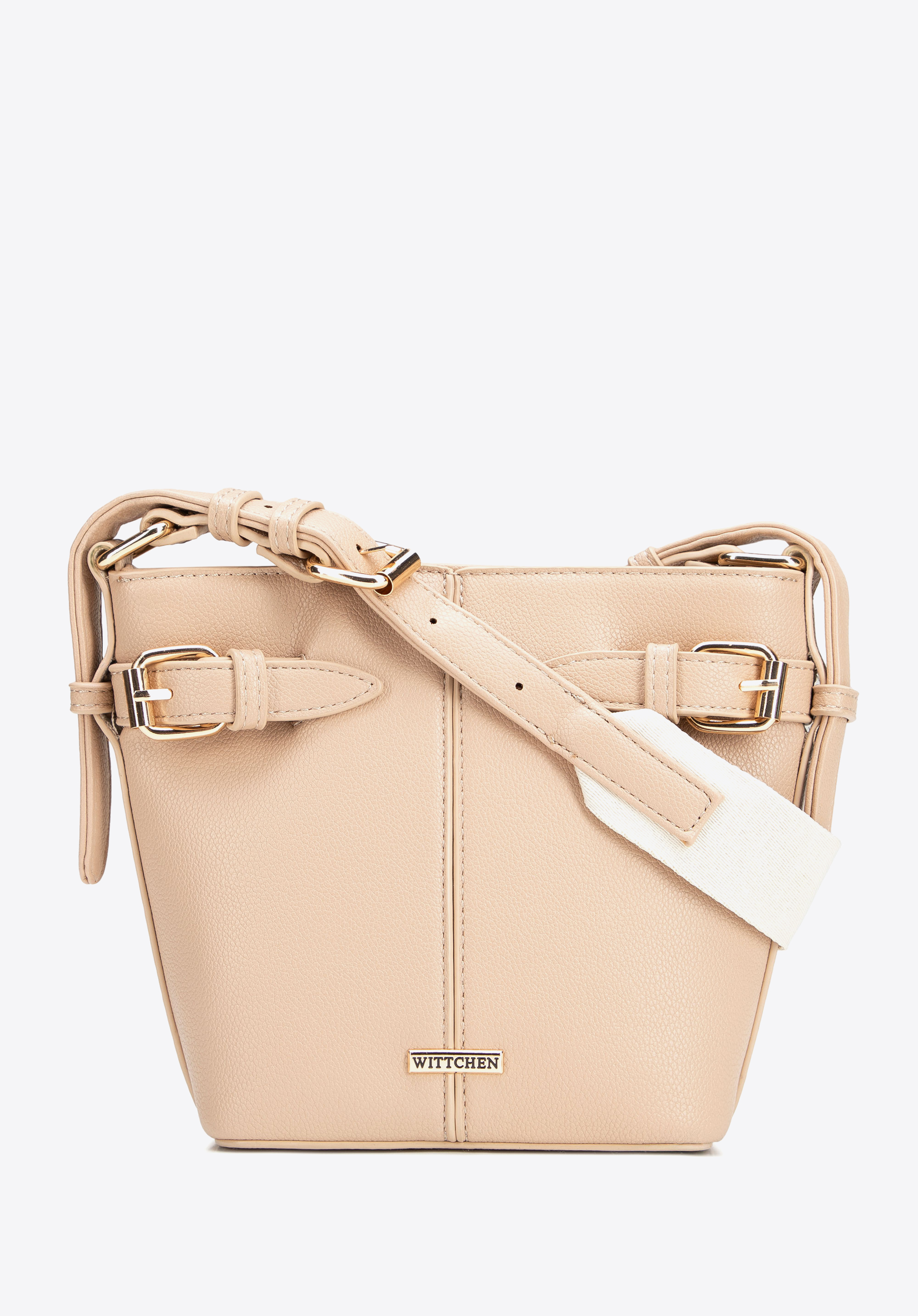WITTCHEN Mała torebka typu worek z ekoskóry beżowa