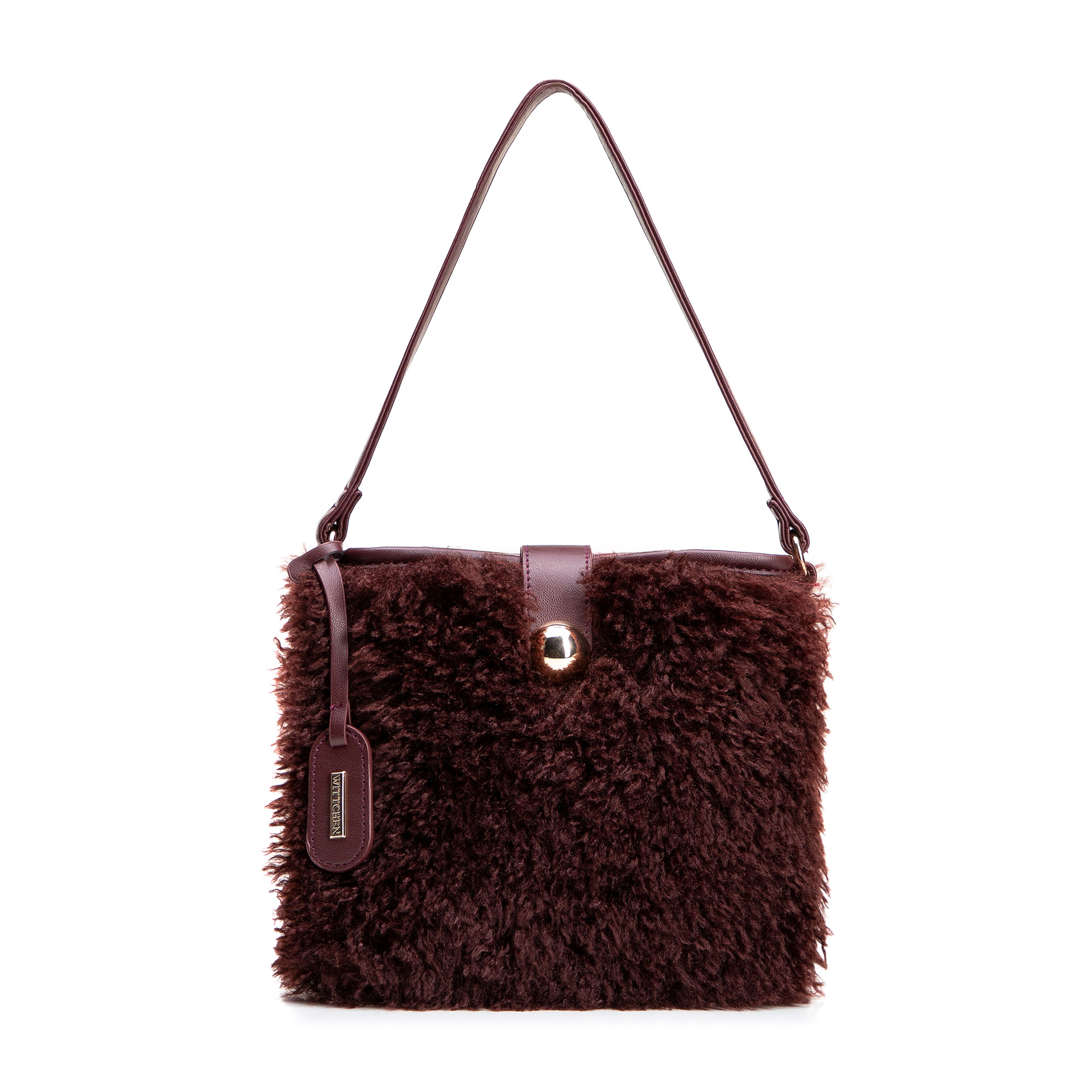 Dámska kabelka vak s kožušinovým efektom a jemnými detailmi