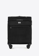 Mała walizka miękka jednokolorowa, czarny, 56-3S-651-3, Zdjęcie 1