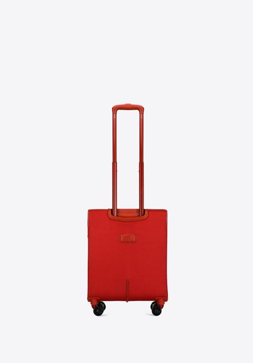 Mała walizka miękka jednokolorowa, czerwony, 56-3S-651-3, Zdjęcie 3
