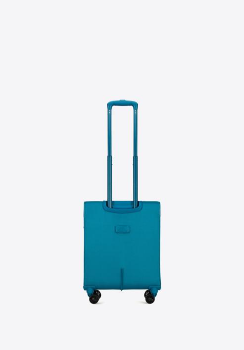 Mała walizka miękka jednokolorowa, turkusowy, 56-3S-651-1, Zdjęcie 3