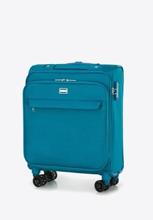 Small soft shell suitcase, turquoise, 56-3S-651-9, Photo 1