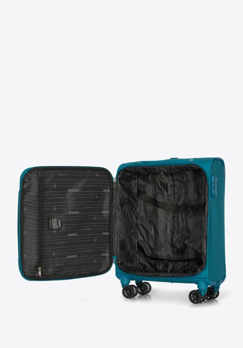 Mała walizka miękka jednokolorowa, turkusowy, 56-3S-651-9, Zdjęcie 5