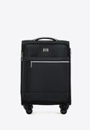 Mała walizka miękka z błyszczącym suwakiem z przodu, czarny, 56-3S-851-90, Zdjęcie 1