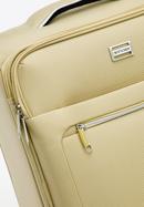 Mała walizka miękka z błyszczącym suwakiem z przodu, beżowy, 56-3S-851-35, Zdjęcie 10