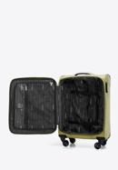 Mała walizka miękka z błyszczącym suwakiem z przodu, zielony, 56-3S-851-86, Zdjęcie 5