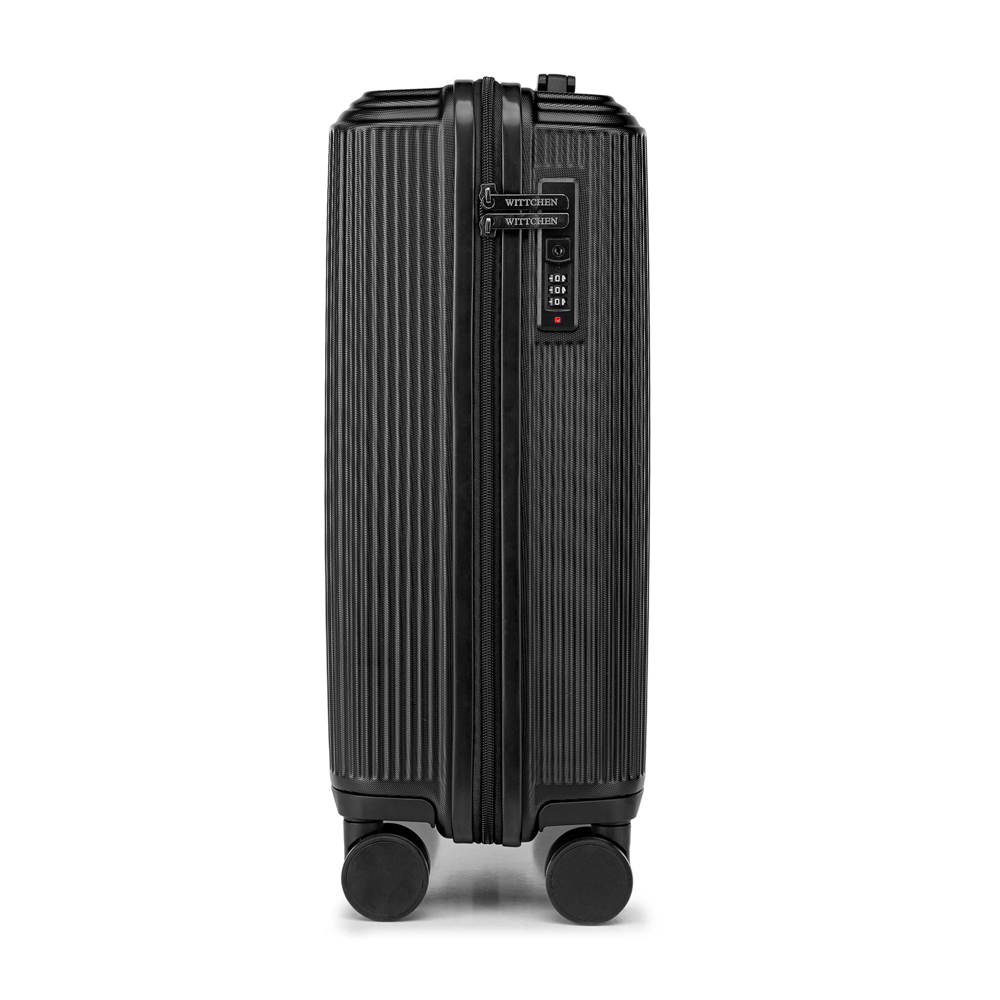 Malý ABS kufor s jemnými pruhmi, čierny 56-3A-601-10, Vyberte variant čierna