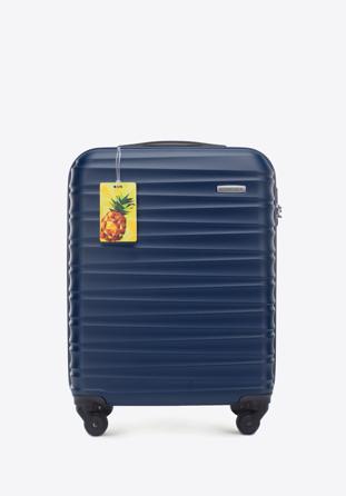 Mała walizka z ABS - u z identyfikatorem, granatowy, 56-3A-311-91Z2, Zdjęcie 1