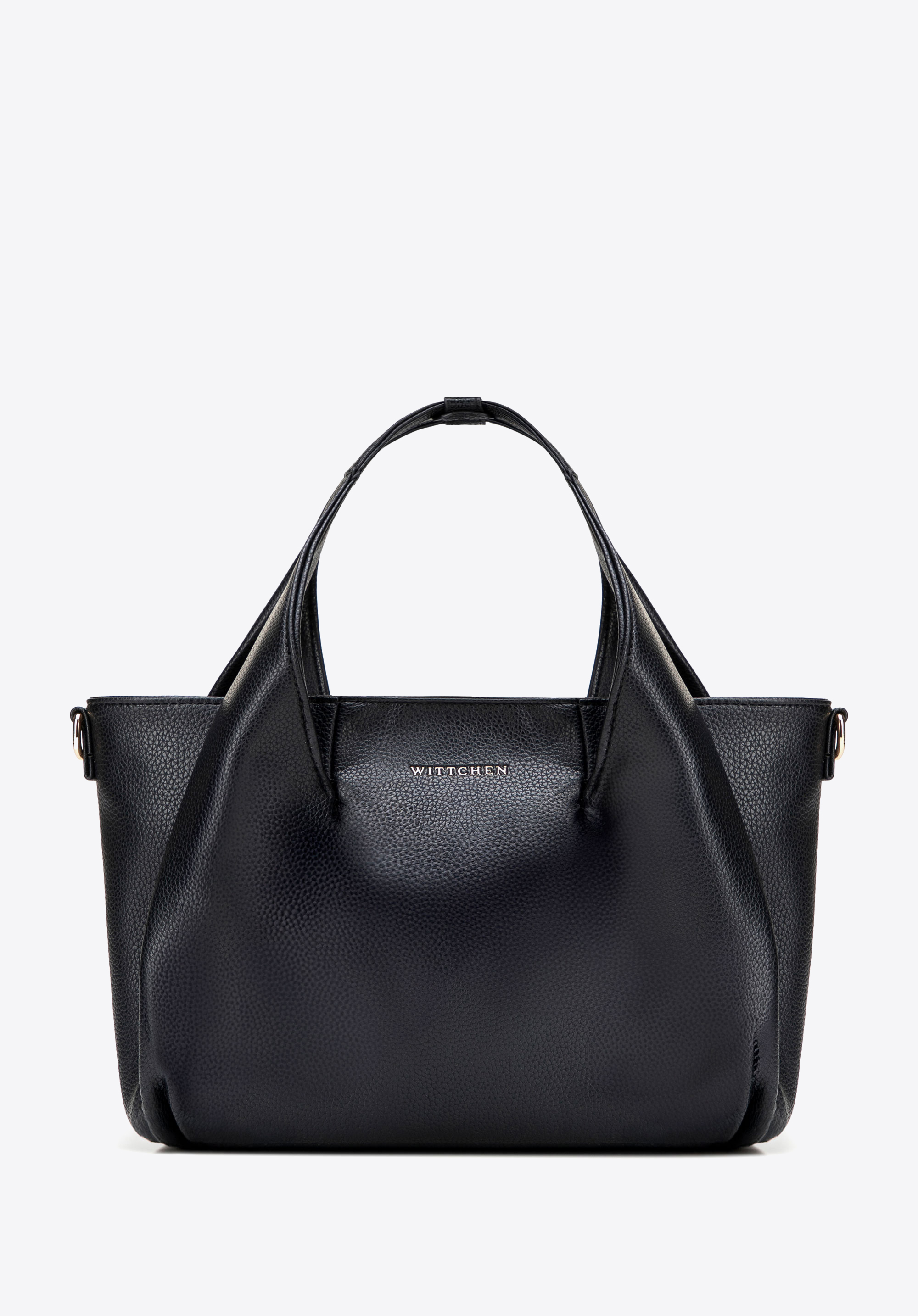 WITTCHEN Mały damski kuferek z imitacji skóry czarny