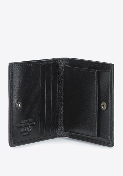 Mały skórzany portfel damski, czarny, 21-1-065-L10, Zdjęcie 3