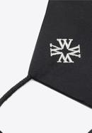 Maseczka bawełniana profilowana z białym monogramem, czarny, MASECZKA-4M, Zdjęcie 2