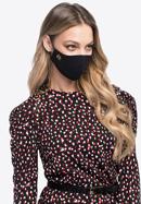 Cotton face cover mask with a golden monogram, black, MASECZKA-3M, Photo 6