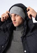 Men's ribbed winter hat, grey-white, 97-HF-009-Z, Photo 16