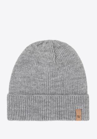 Men's classic winter hat, grey, 95-HF-007-8, Photo 1