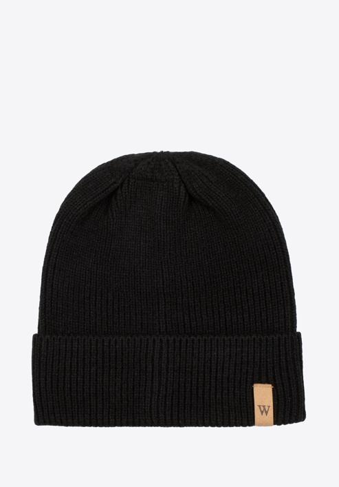 Men's classic winter hat, black, 97-HF-020-8, Photo 1