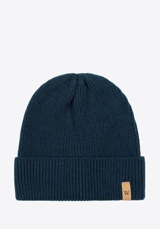 Men's classic winter hat, navy blue, 97-HF-020-7, Photo 1