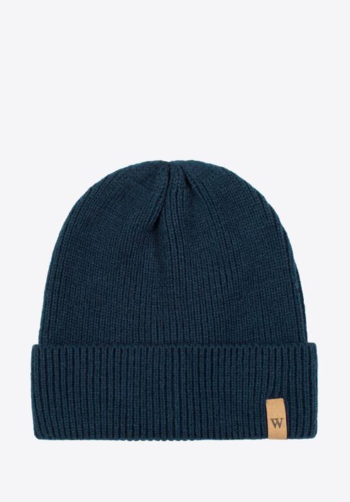 Men's classic winter hat, navy blue, 97-HF-020-7M, Photo 1