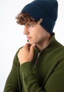 Men's classic winter hat, navy blue, 97-HF-020-7M, Photo 15